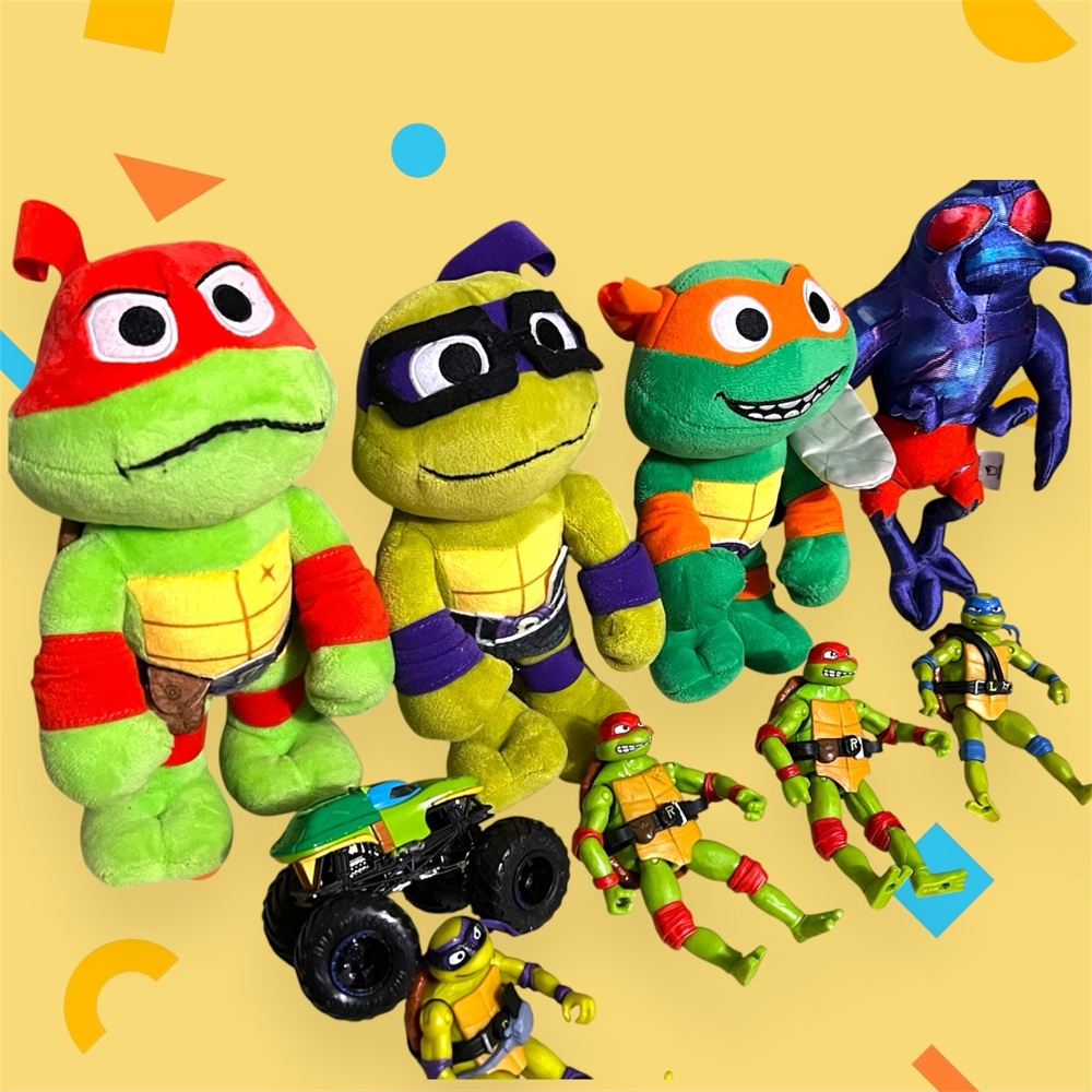 Colorful Ninja Turtle Plush Truck Action Figure Toy Set - Picture 2 of 2